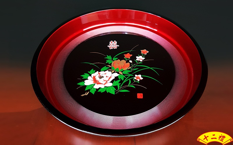 尚美茶盤(牡丹)